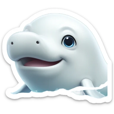 Beluga whale  sticker