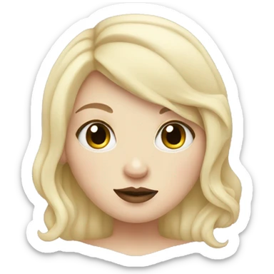 Obese blonde pale girl with tattoos sticker