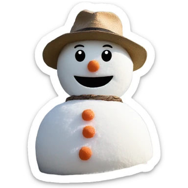 snowman at oregon beach sticker