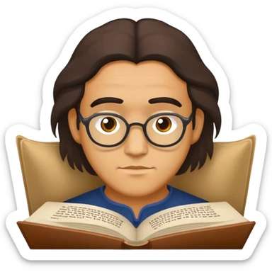 Maykoon reading leo Tolstoy  sticker