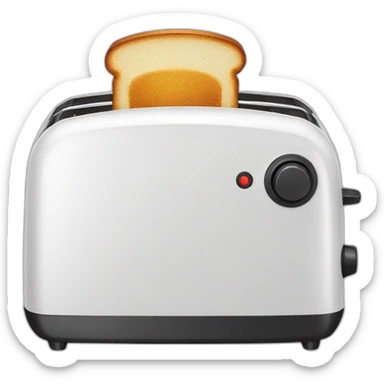 a toaster playing with a ball sticker