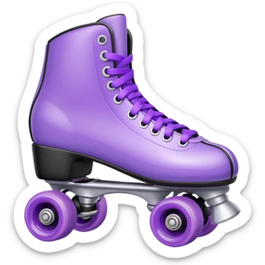 Realistic lavender roller skate  sticker