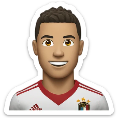 Ronaldo scoring a goal  sticker