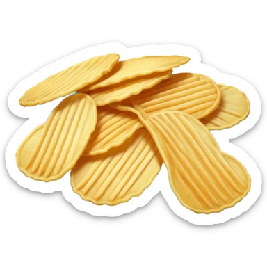 turquoise colored potato chips sticker