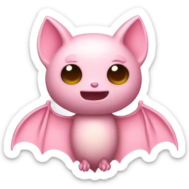 light pink bat  sticker
