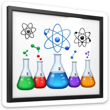science lab  formula on board sticker