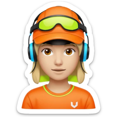 Neon Visor Gamer sticker