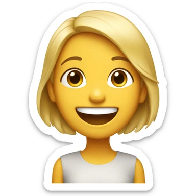 a girl who laughs so hard that she has tears in her eyes. sticker