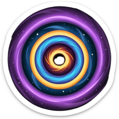 black hole like in a sci fi movie  sticker