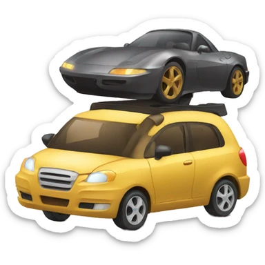 Dashing car game sticker