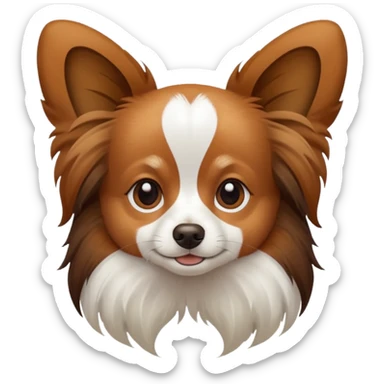 dog papillon sticker