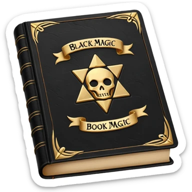 black magic book sticker