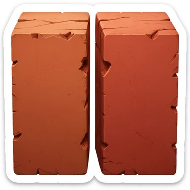 One line two bricks in right and left horizontal  sticker