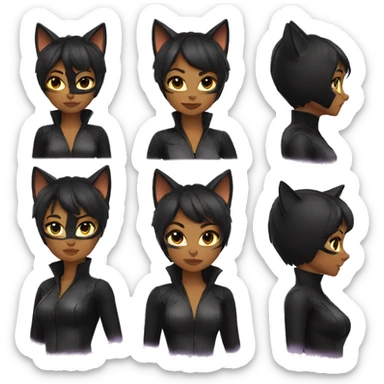 a cat woman sticker