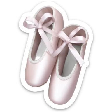 Ballet slippers in snow sticker