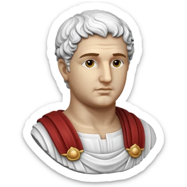 white classical roman bust sticker