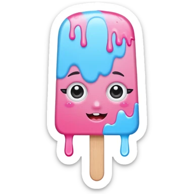 popsicle with eyes and headband wearing sticker
