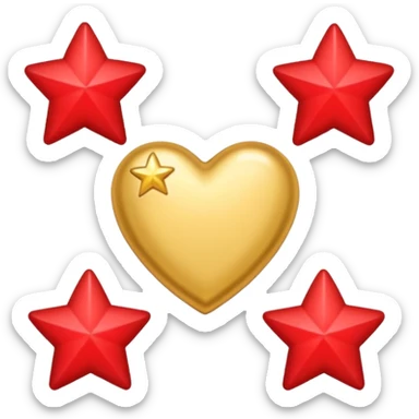 estrellas con corazones pequeños de IPHONE sticker