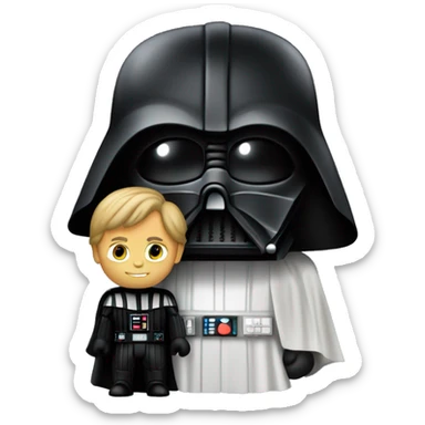 Darth Vador with Luke Skywalker sticker
