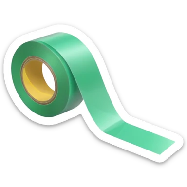 make light Green wide tape rolling on the floor sticker