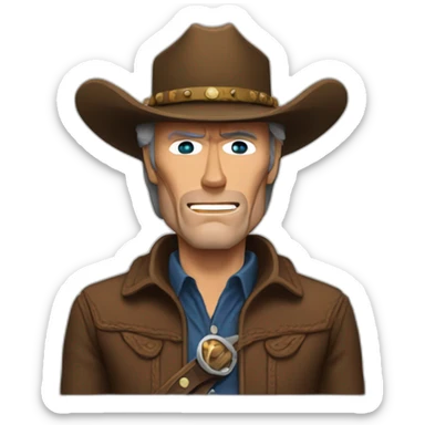 Clint Eastwood cowboy sticker