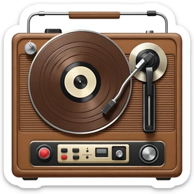 Corduroy record player ribbed texture sticker