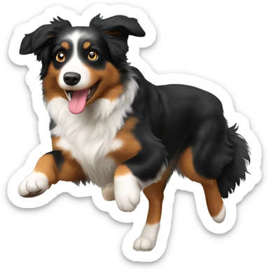 Australian shepherd jumping anvil sticker