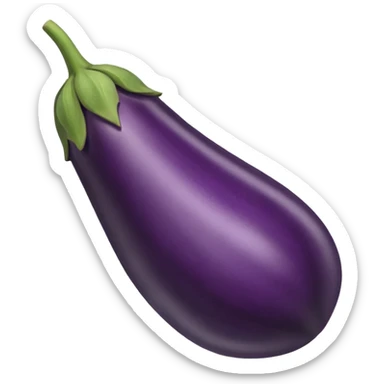 eggplant with big defined veins  sticker