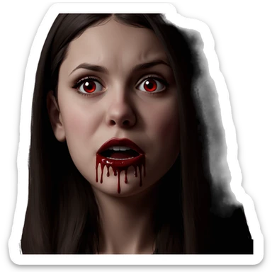 bloodstained beauty portrait sticker