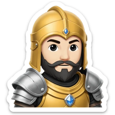 Enano dnd estilo blanco y negro dibujo sticker