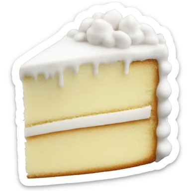 Realistic white cake sticker