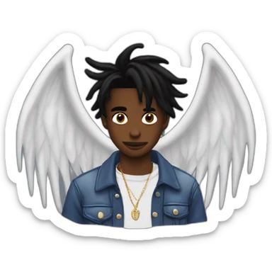 Playboi carti with devil wing sticker