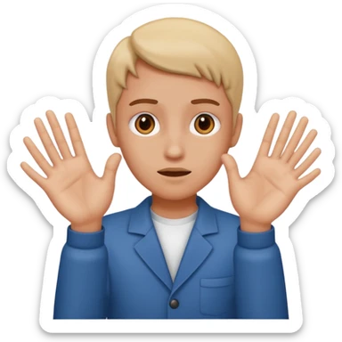 Isyarat SOS dengan tangan sticker