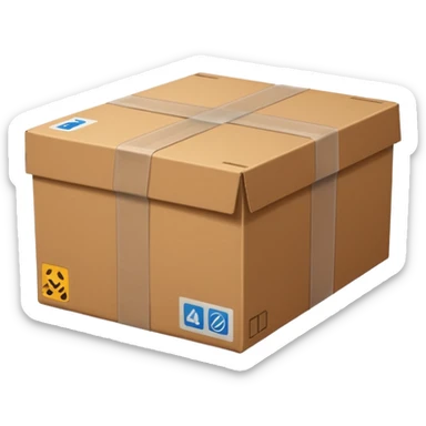 one cardboard box sticker