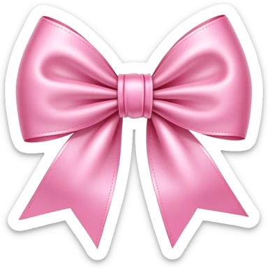 Cute pink aesthetic ribbon bow sticker