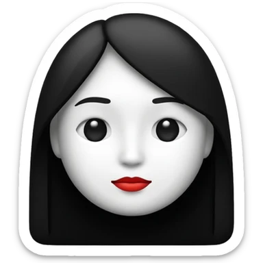 Black and white straight sexuality emoji sticker