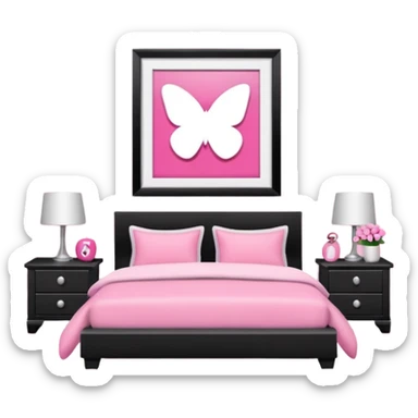 pink girly framed photo picture sticker