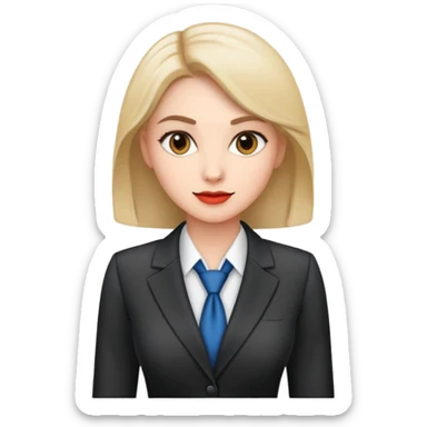 professional woman character with business attire sticker