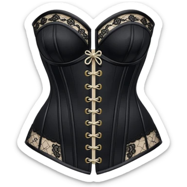 Black corset sticker