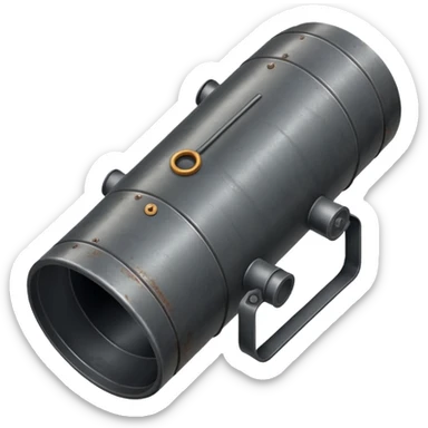 generate a realistic elongated anti-tank mine that can be carried by a drone sticker