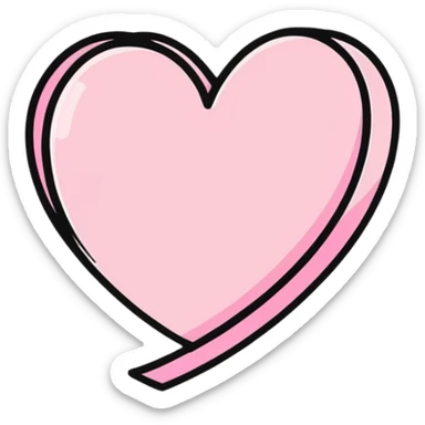 Pink animated heart sticker