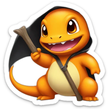 Charmander like a reaper sticker