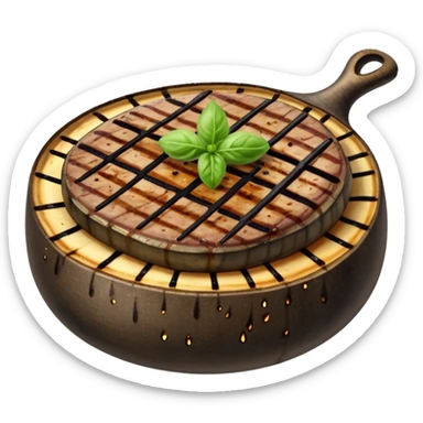 Steak and eggplant sticker
