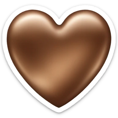 Metallic brown heart  sticker