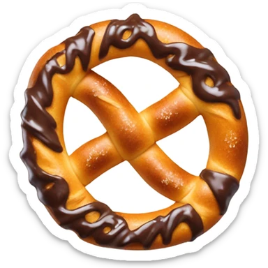 Chocolate pretzel sticker