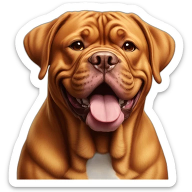 dogue de bordeaux smiling sticker