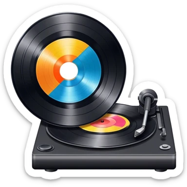 A vinyl record  sticker