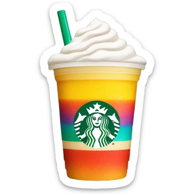 Starbucks cup with summer drink sticker