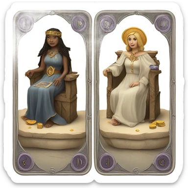 Three tarot cards sticker