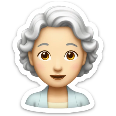 une vieille femme asiatique sticker